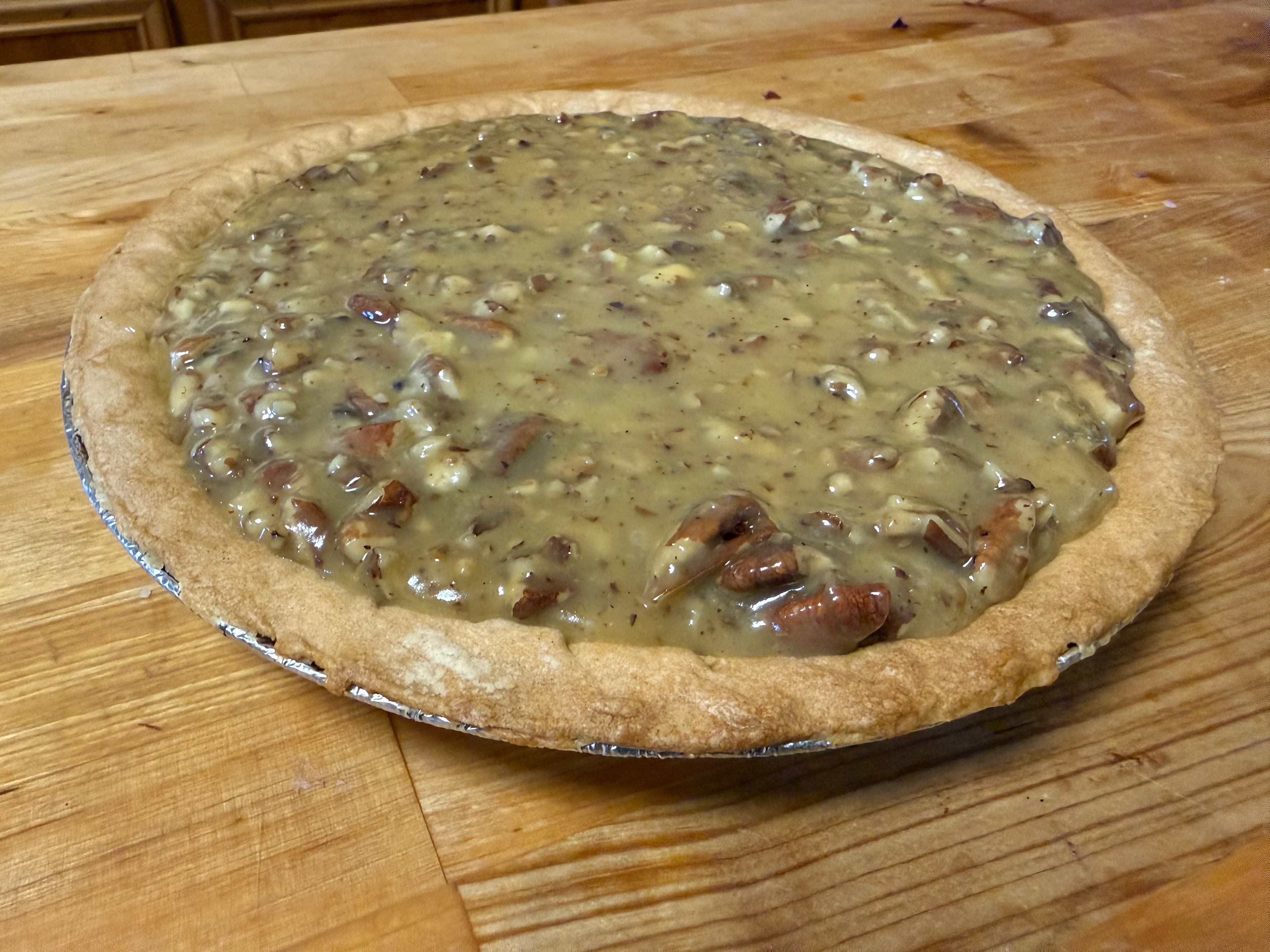 Modern recreation of a historic Mississippi pecan pie