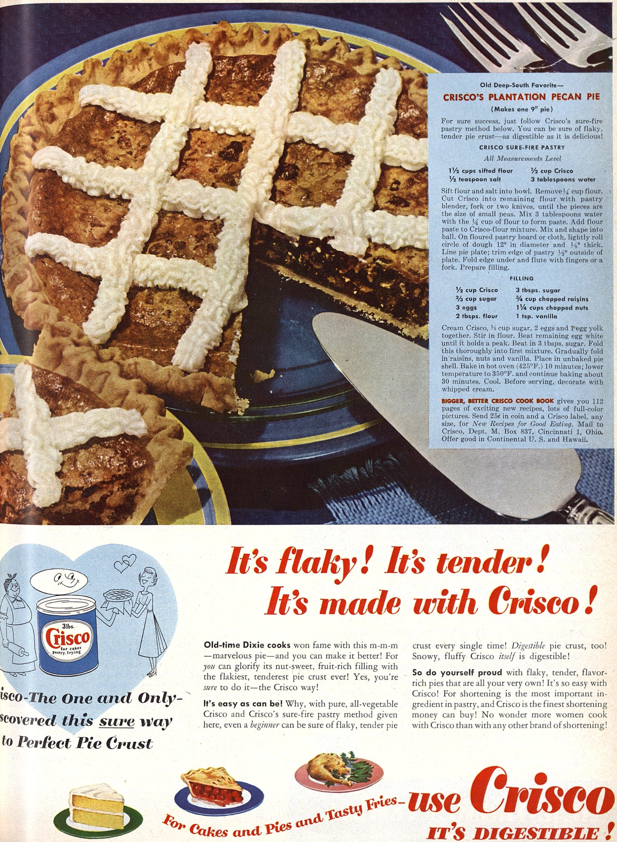 Crisco Plantation Pecan Pie Advertisement